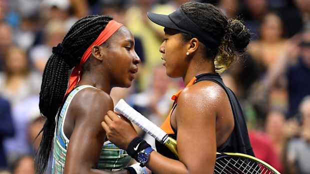 Coco Gauff and Naomi Osaka at the U.S. Open.